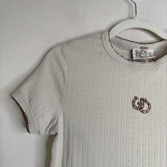 Free People Sunday Market Pointelle Tee - Picture 6 of 6